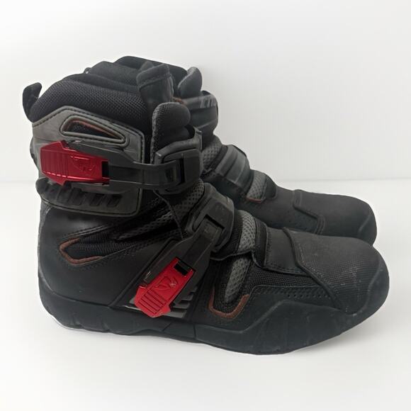 Thor Motocross 50/50 Boots Men’s Size 7 Black Red Powersports Cap Toe Support - Picture 1 of 9